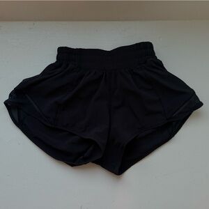 LULU LEMON Black Hotty Hot Low-Rise 2.5” Swift Shorts
